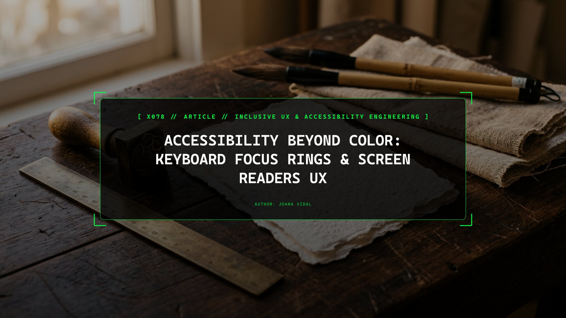 Accessibility Beyond Color: Keyboard Focus Rings & Screen Readers UX