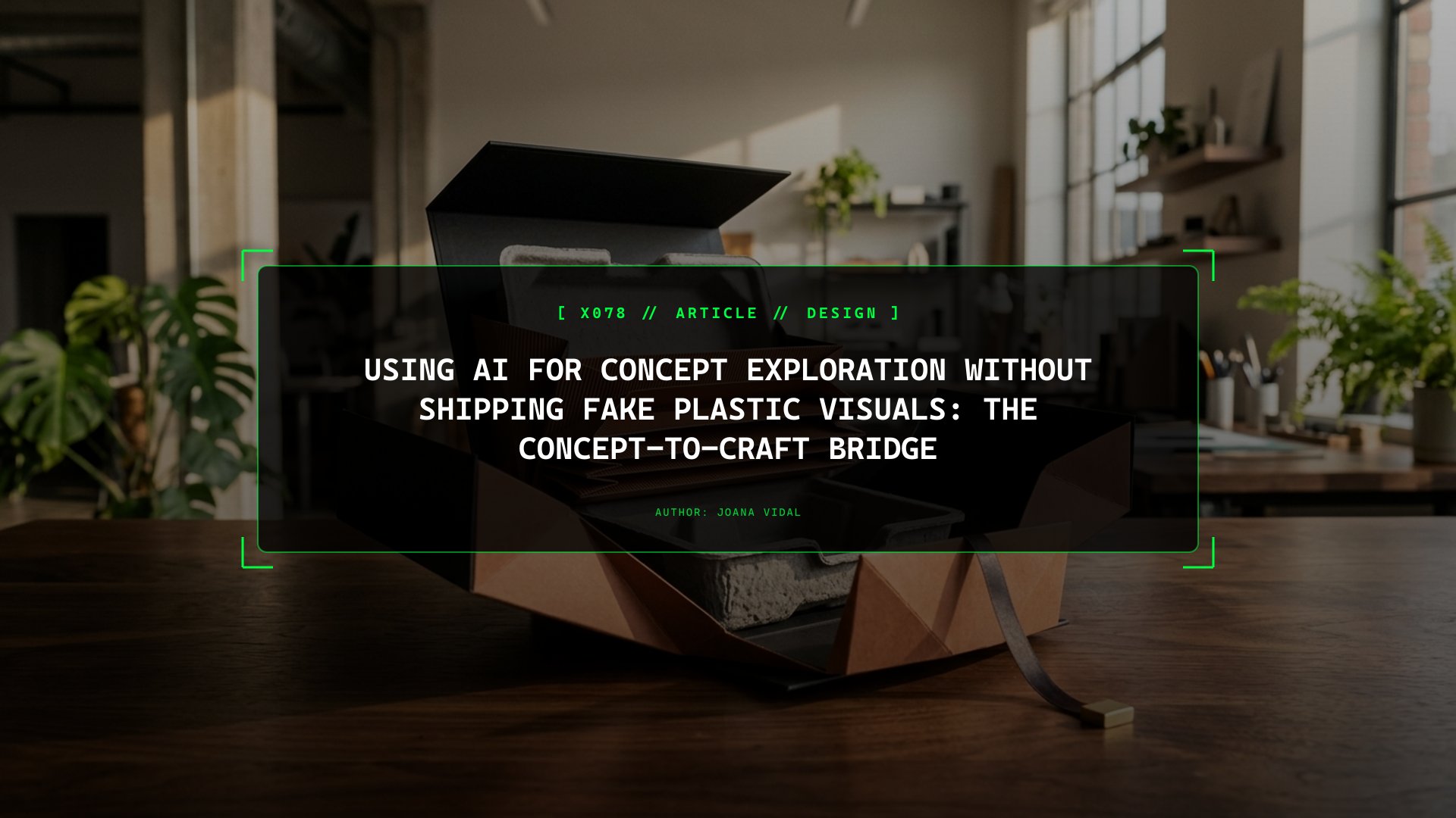 Using AI for Concept Exploration Without Shipping Fake Plastic Visuals: The Concept-to-Craft Bridge
