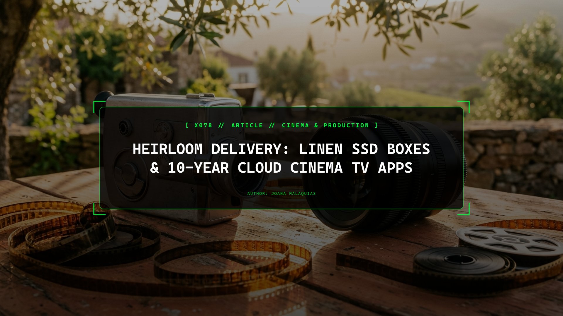 Heirloom Delivery: Linen SSD Boxes & 10-Year Cloud Cinema TV Apps