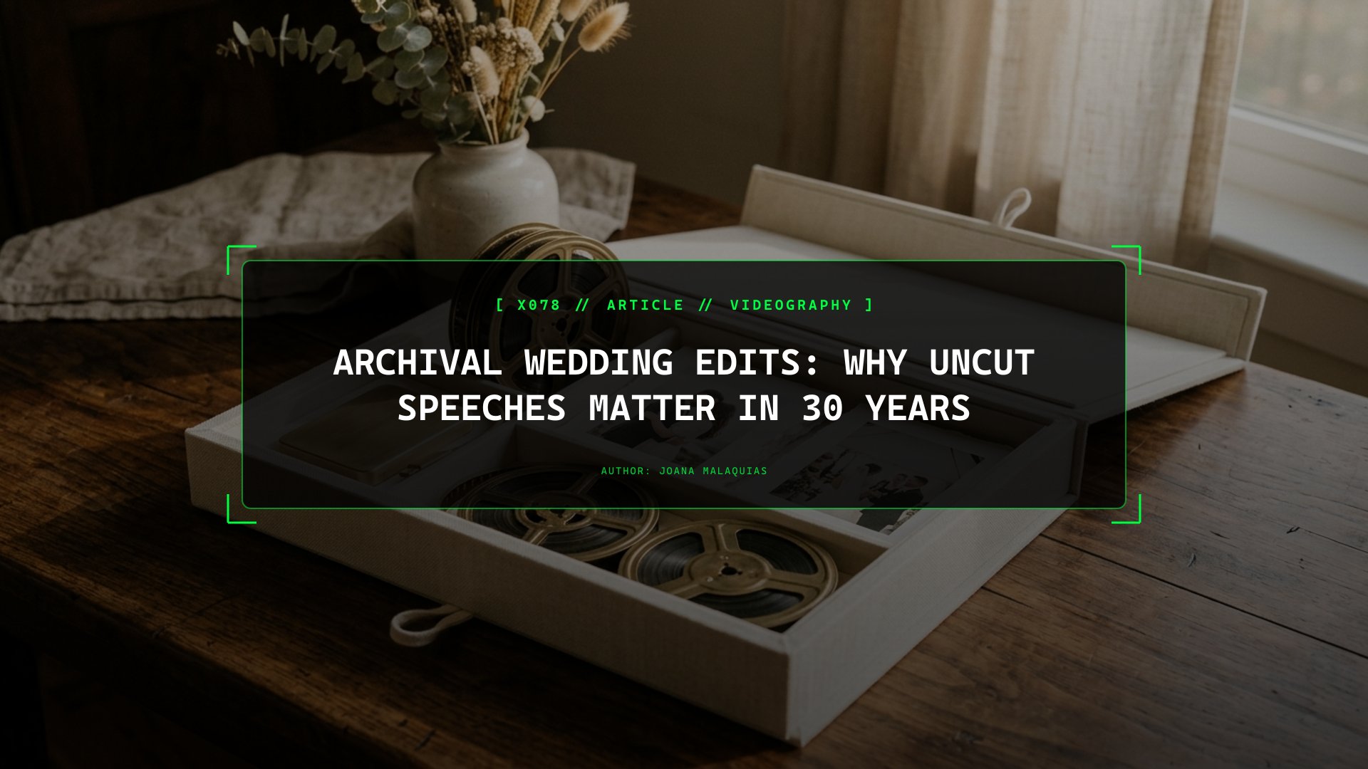 Archival Wedding Edits: Why Uncut Speeches Matter in 30 Years