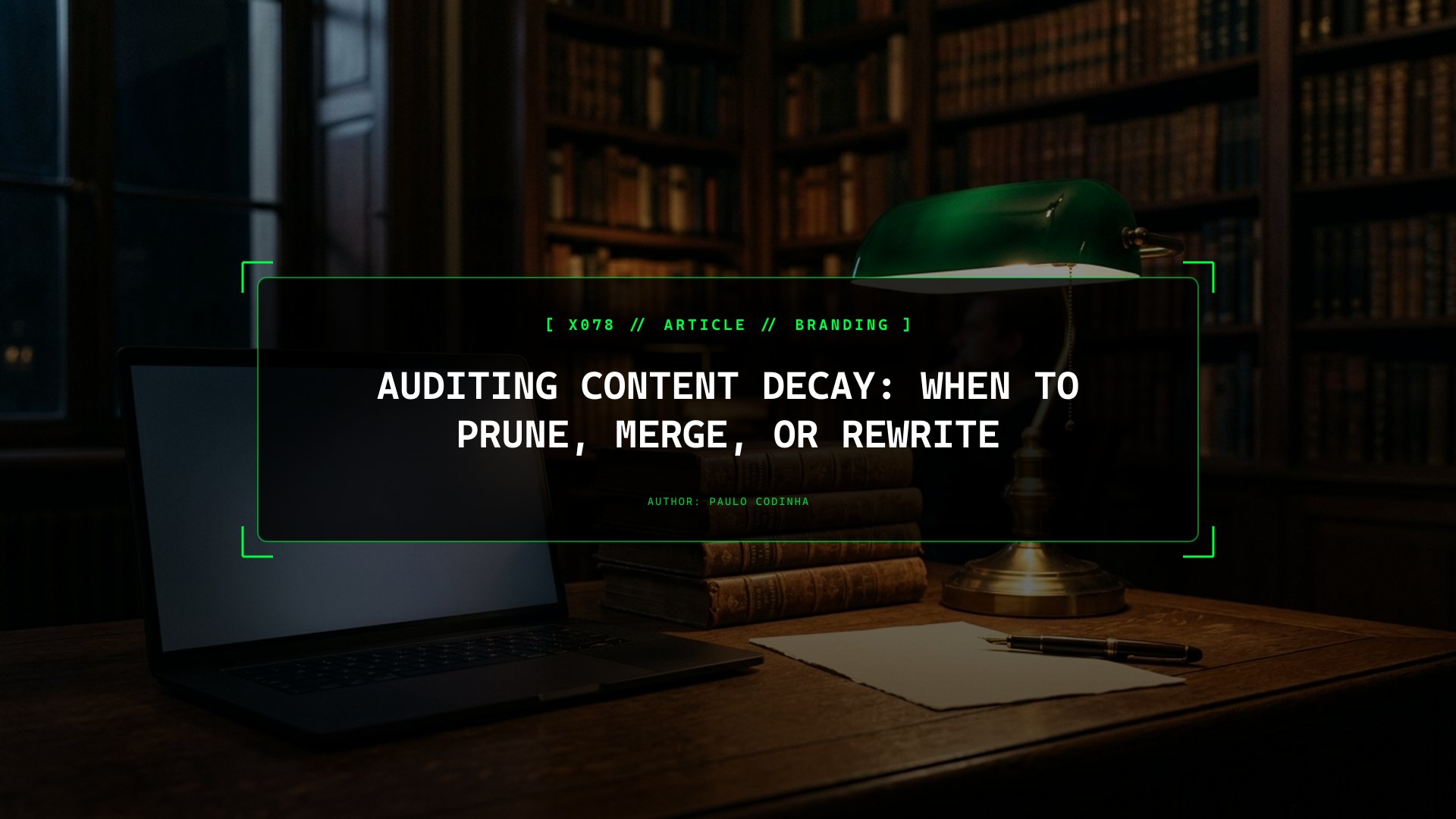 Auditing Content Decay: When to Prune, Merge, or Rewrite