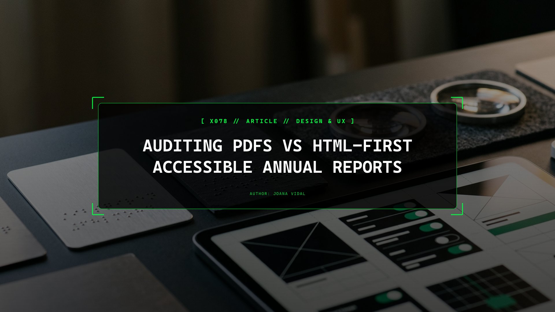 Auditing PDFs vs HTML-First Accessible Annual Reports & ESG Publications