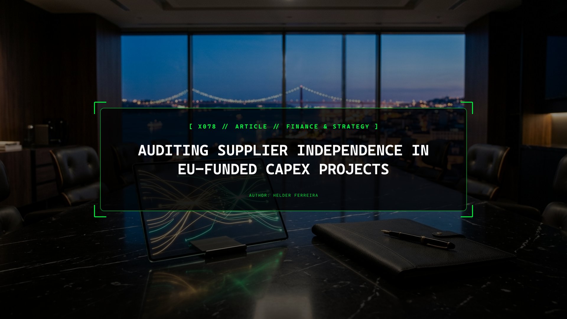 Auditing Supplier Independence in EU-Funded Capex Projects
