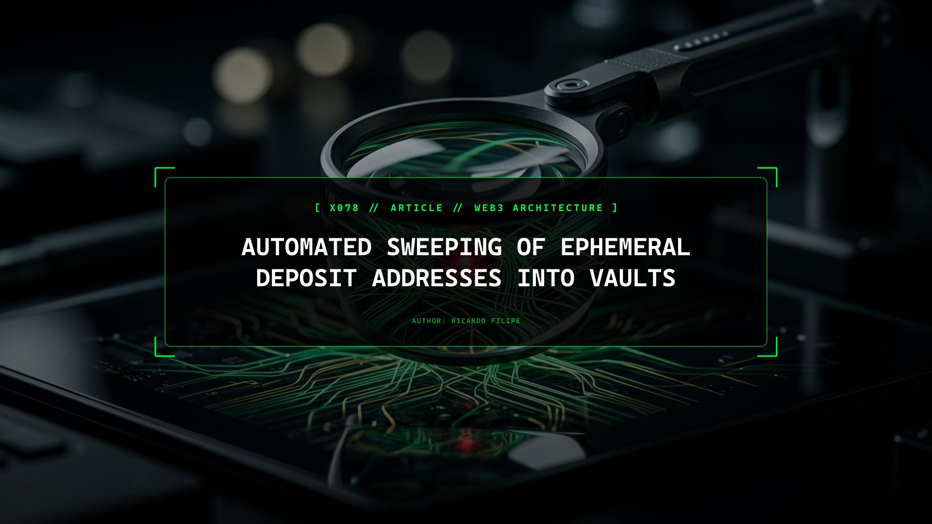 Automated Sweeping of Ephemeral Deposit Addresses into Vaults