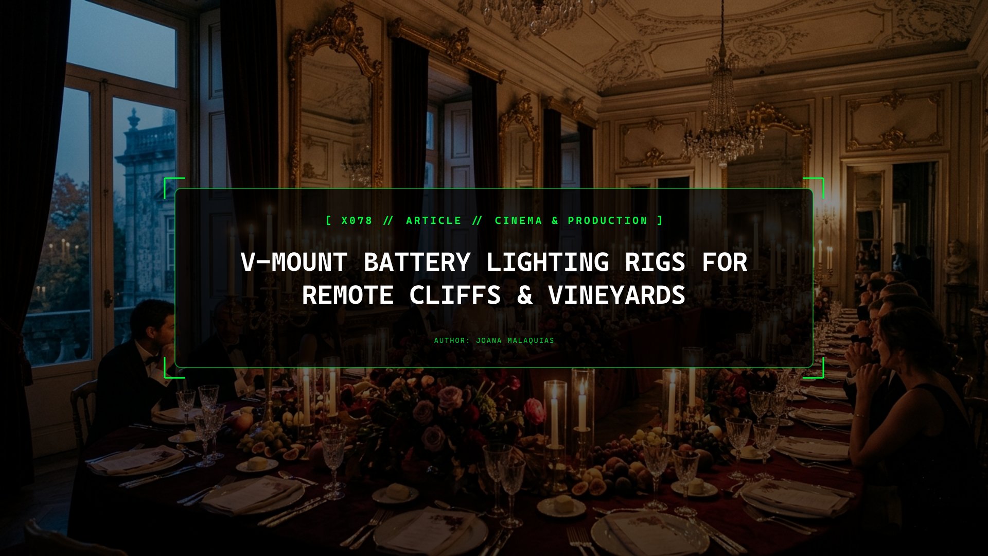 V-Mount Battery Lighting Rigs for Remote Cliffs & Vineyards