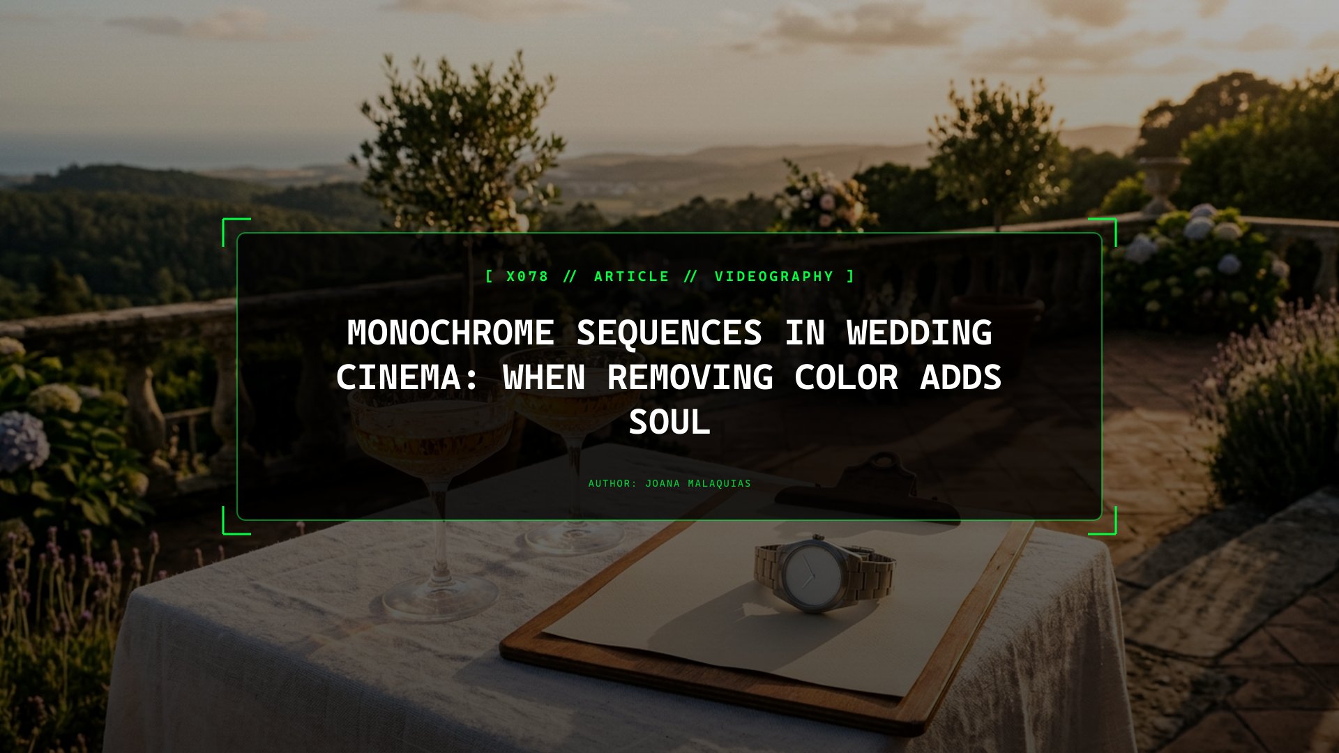 Monochrome Sequences in Wedding Cinema: When Removing Color Adds Soul