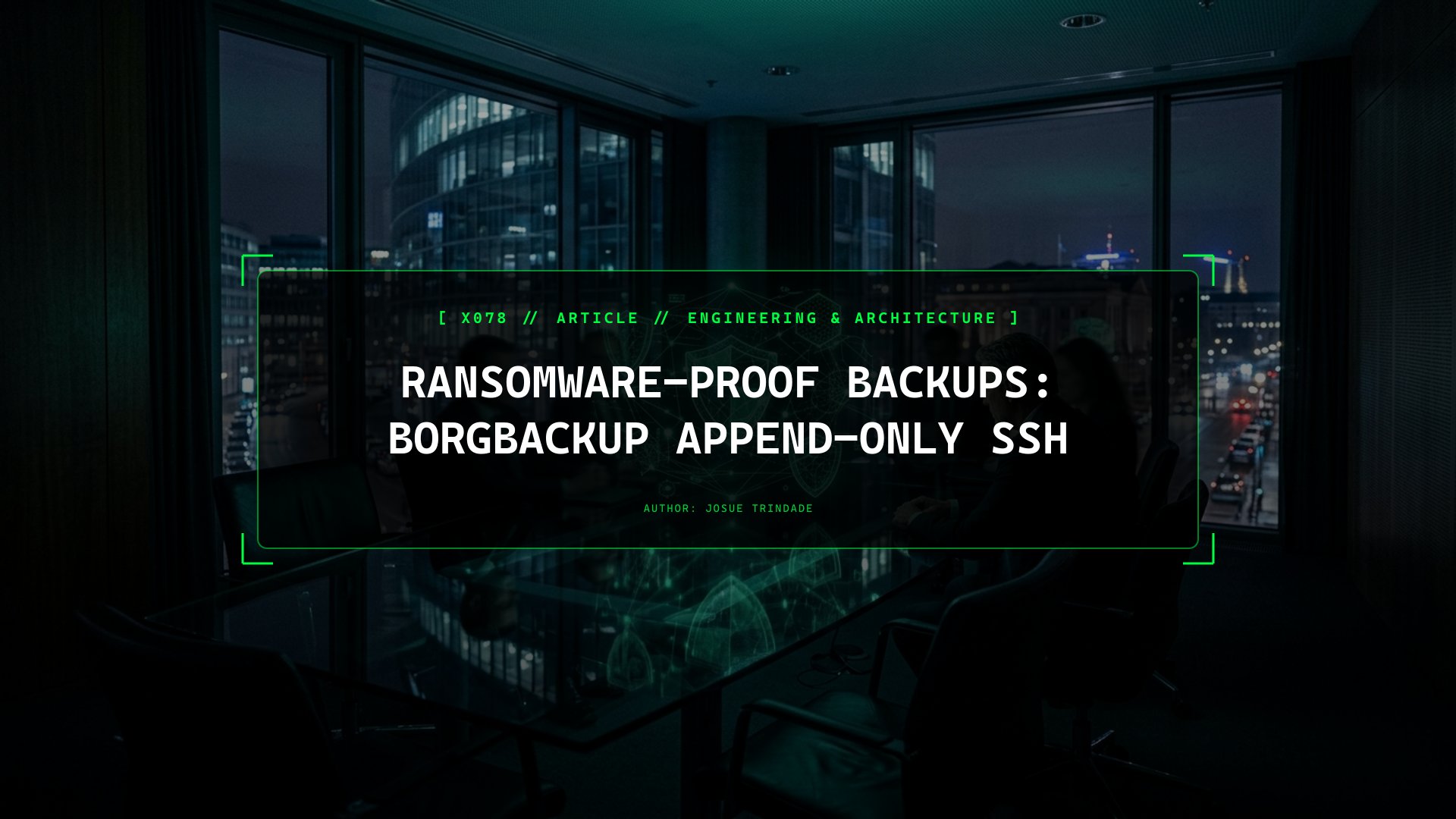 Building Encrypted Append-Only Offsite Backups with BorgBackup and Hetzner StorageBox
