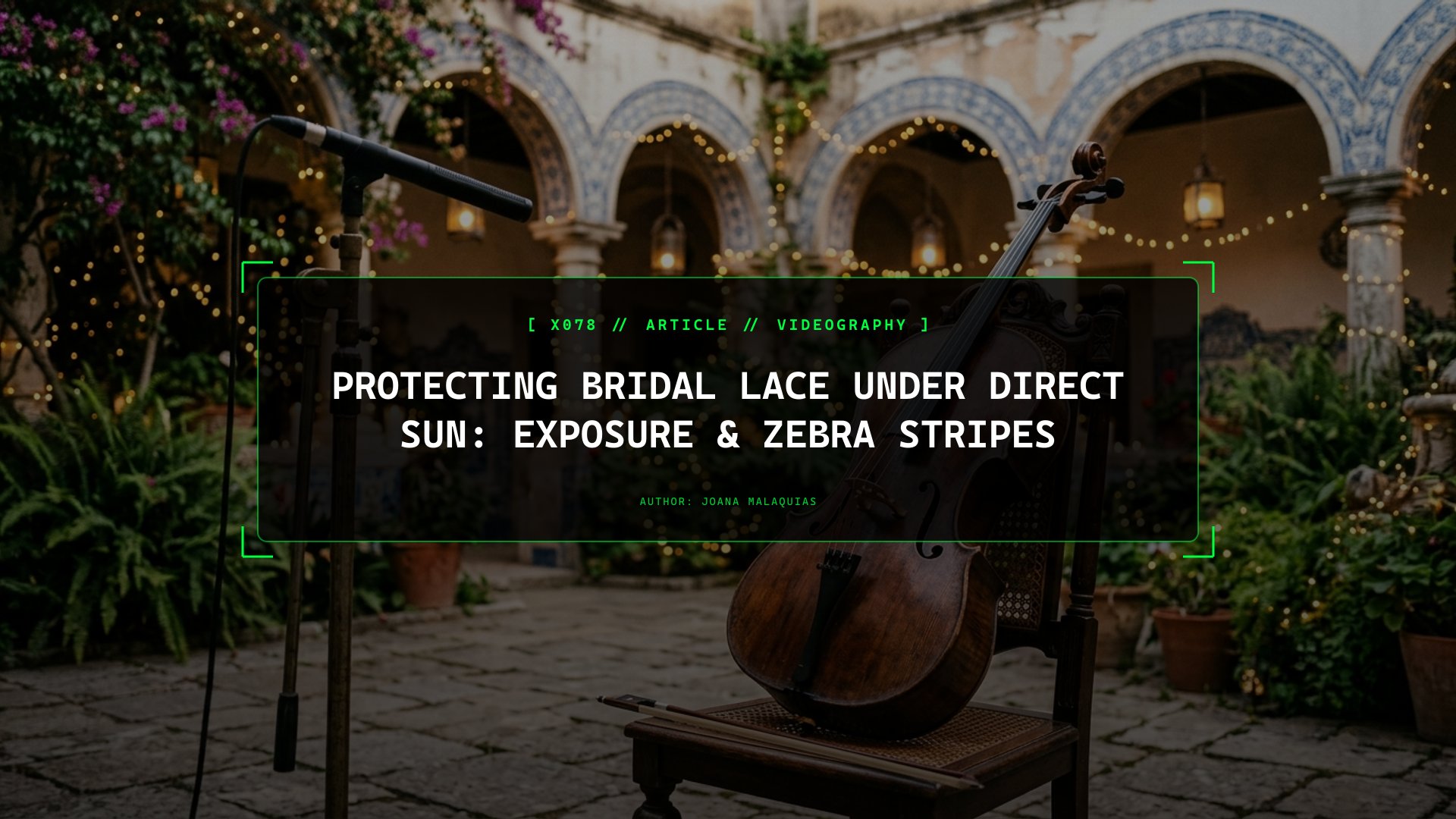 Protecting Bridal Lace Under Direct Sun: Exposure & Zebra Stripes