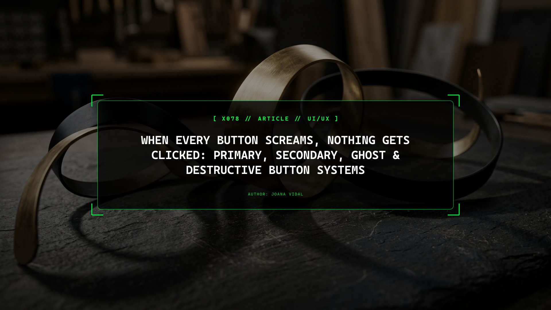When Every Button Screams, Nothing Gets Clicked: Primary, Secondary, Ghost & Destructive Button Systems