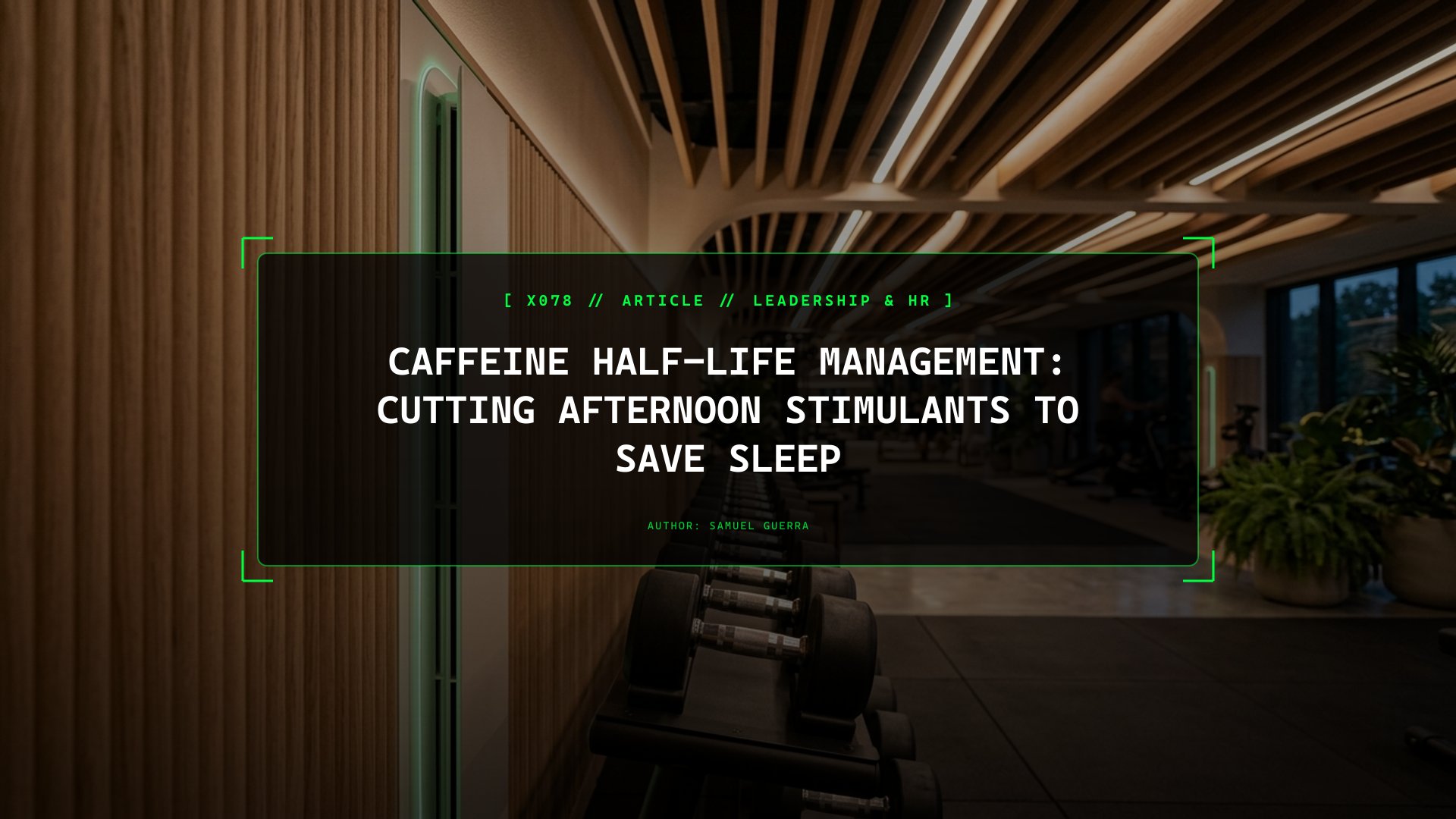 Caffeine Half-Life Management: Cutting Afternoon Stimulants to Save Sleep