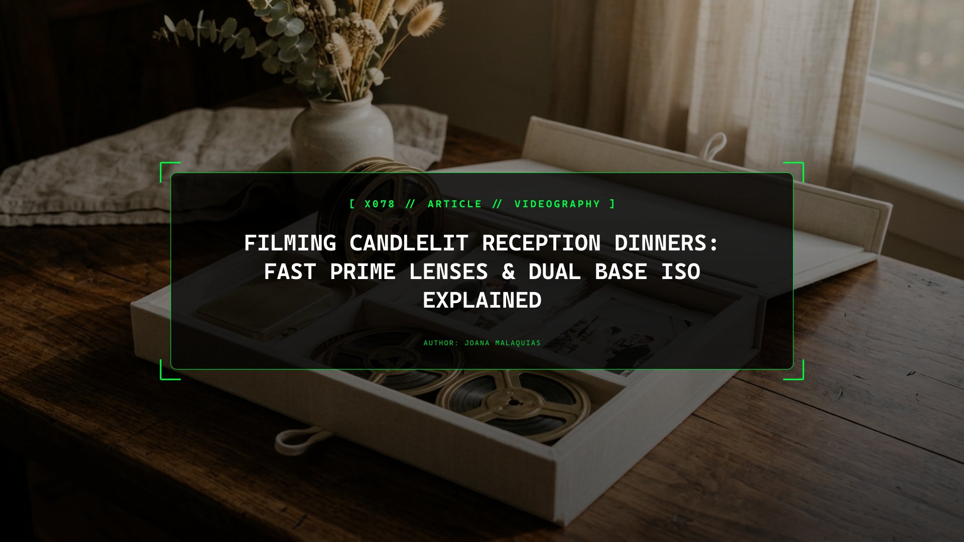 Filming Candlelit Reception Dinners: Fast Prime Lenses & Dual Base ISO Explained