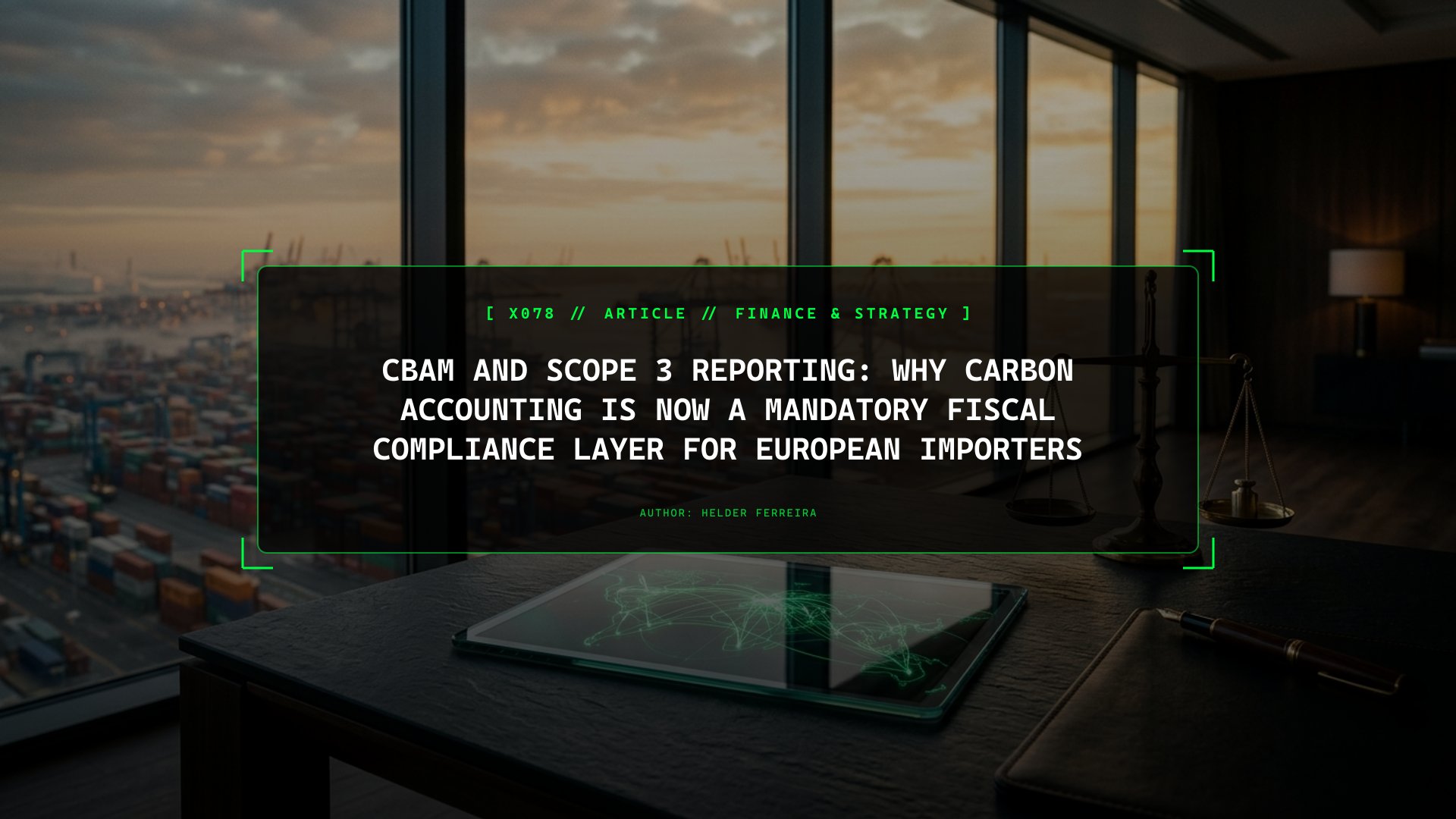 CBAM and Scope 3 Reporting: Why Carbon Accounting Is Now a Mandatory Fiscal Compliance Layer for European Importers