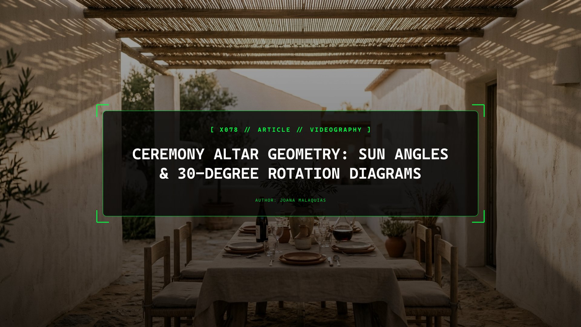 Ceremony Altar Geometry: Sun Angles & 30-Degree Rotation Guide