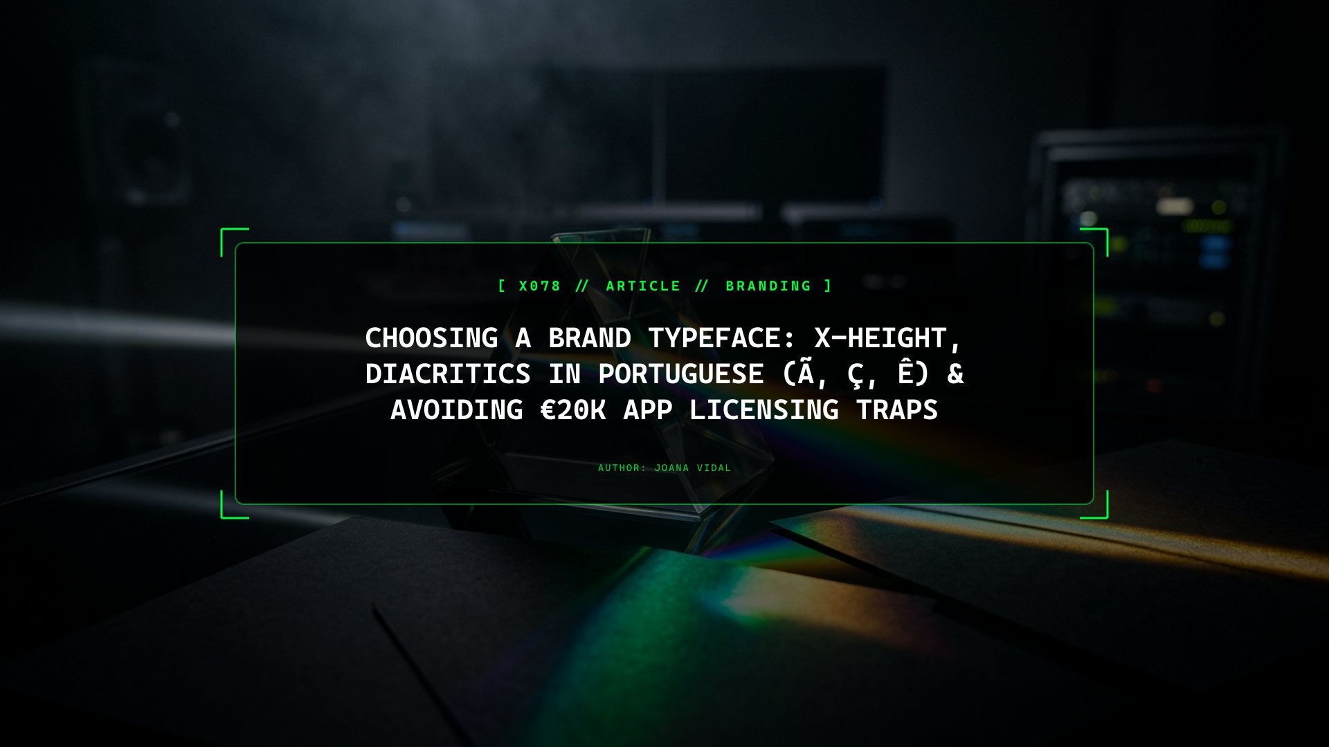 Choosing a Brand Typeface: X-Height, Diacritics in Portuguese (ã, ç, ê) & Avoiding €20k App Licensing Traps