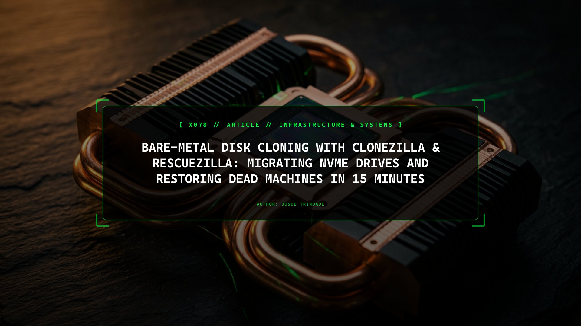 Bare-Metal Disk Cloning With Clonezilla & Rescuezilla: Migrating NVMe Drives and Restoring Dead Machines in 15 Minutes
