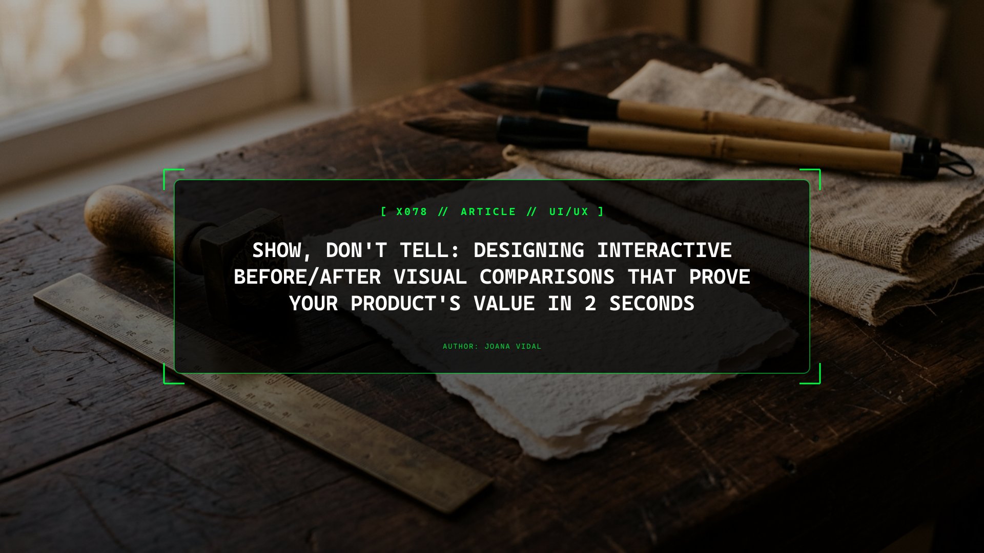 Show, Don't Tell: Designing Interactive Before/After Visual Comparisons That Prove Your Product's Value in 2 Seconds