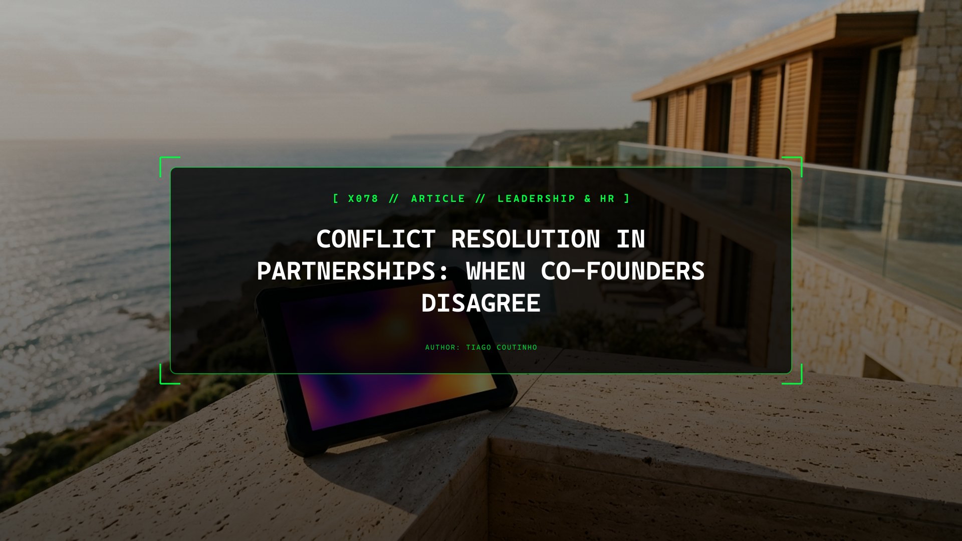 Conflict Resolution in Partnerships: When Co-Founders Disagree
