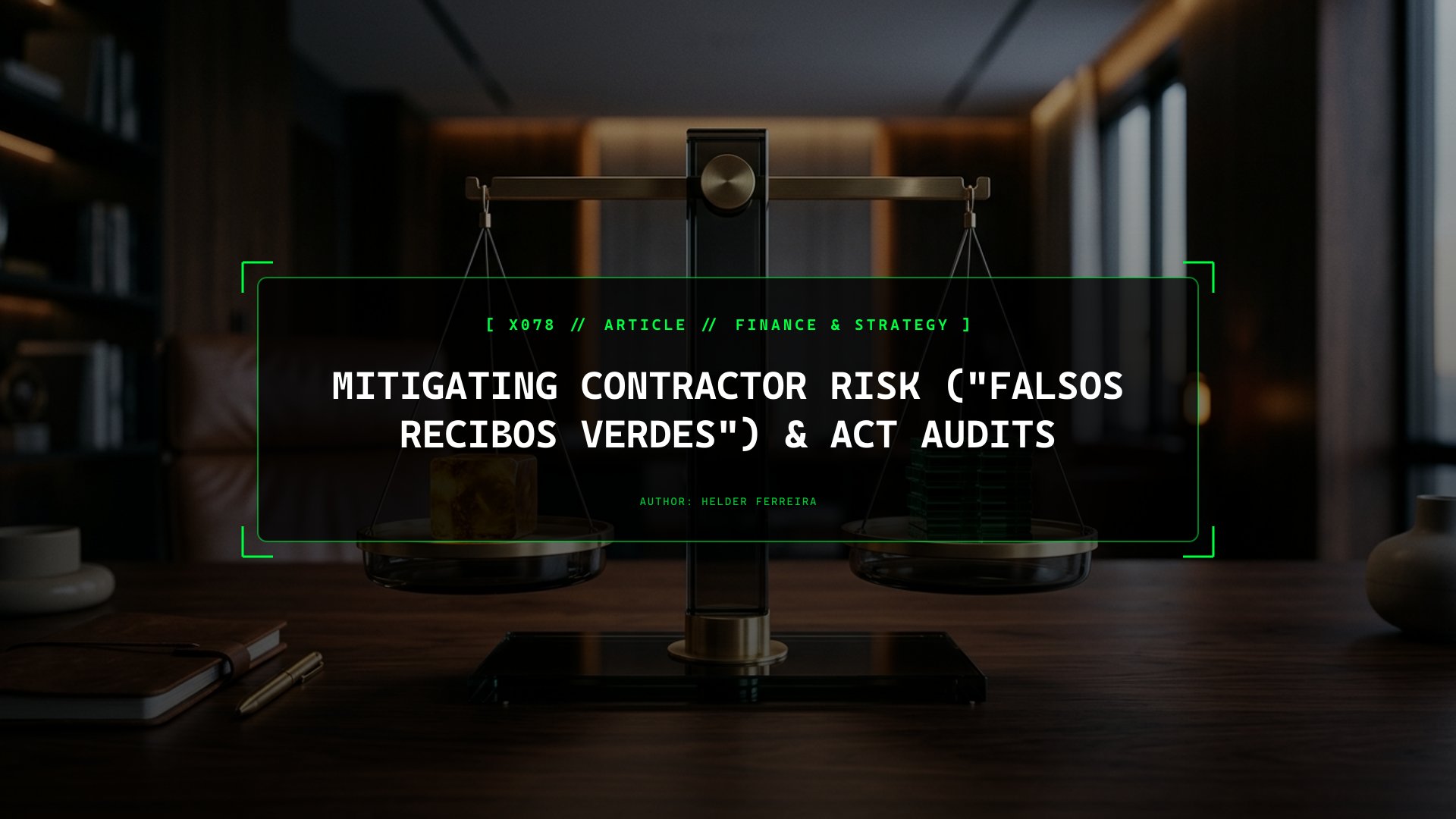 Mitigating Contractor Risk ("Falsos Recibos Verdes") & ACT Audits