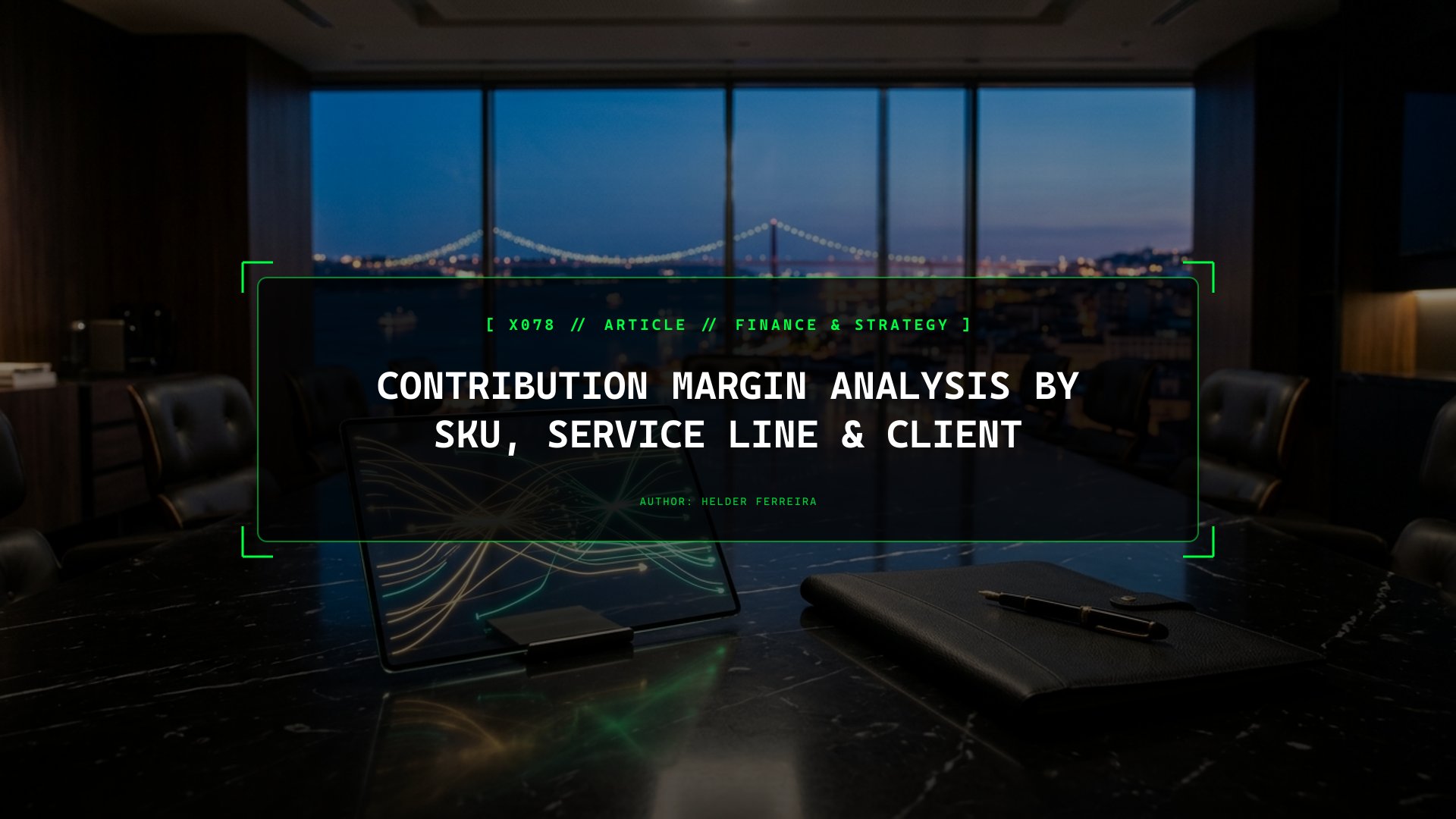 Contribution Margin Analysis by SKU, Service Line & Client