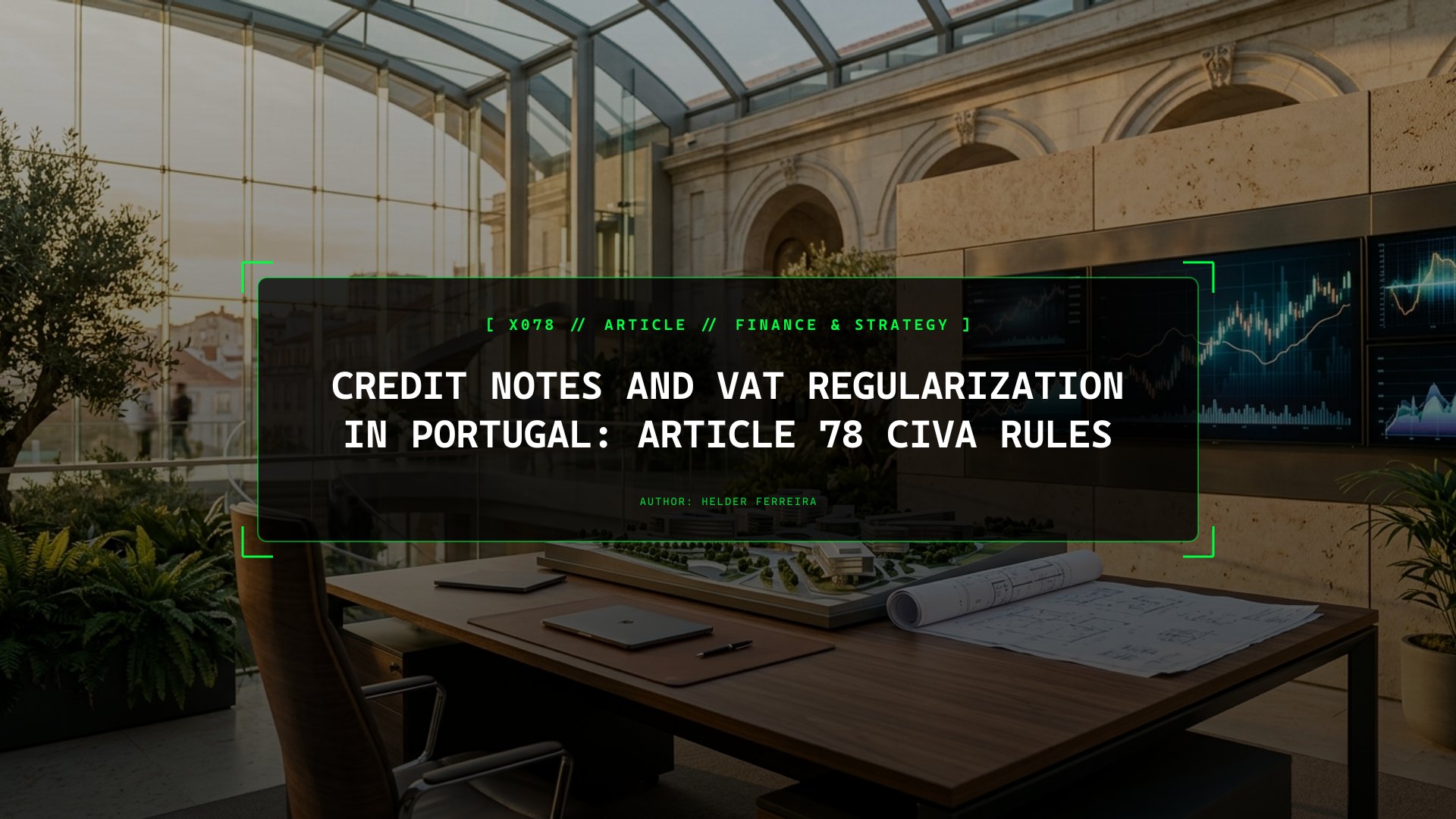 Credit Notes and VAT Regularization: Article 78 CIVA Rules in Portugal