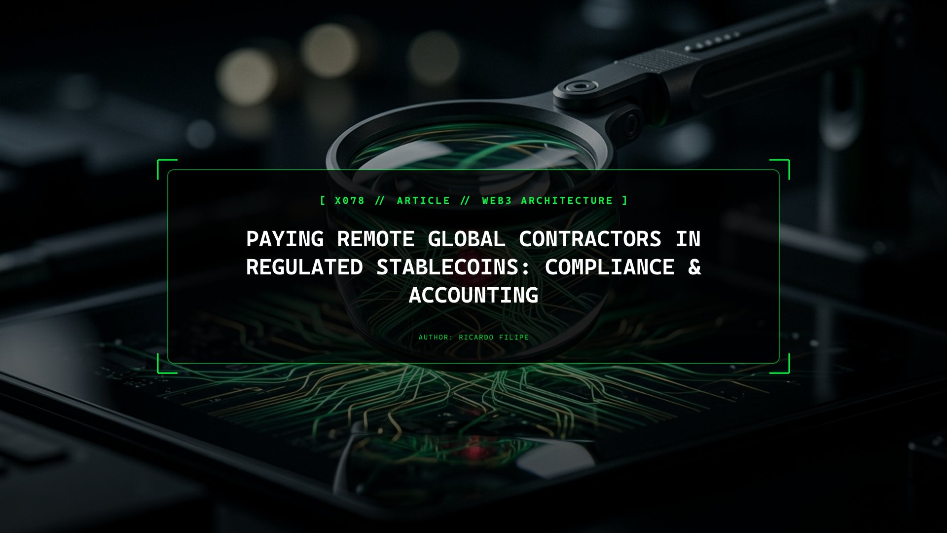 Paying Remote Global Contractors in Regulated Stablecoins: Compliance & Accounting