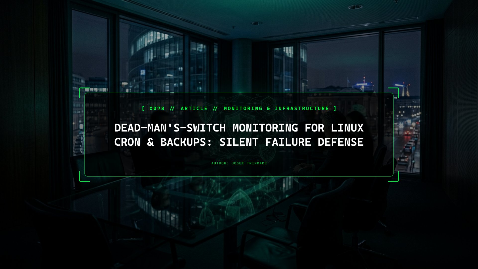 Who Monitors the Monitor? Using Dead-Man's-Switch Heartbeat Pings So You Know Immediately If Nightly Backups Didn't Run