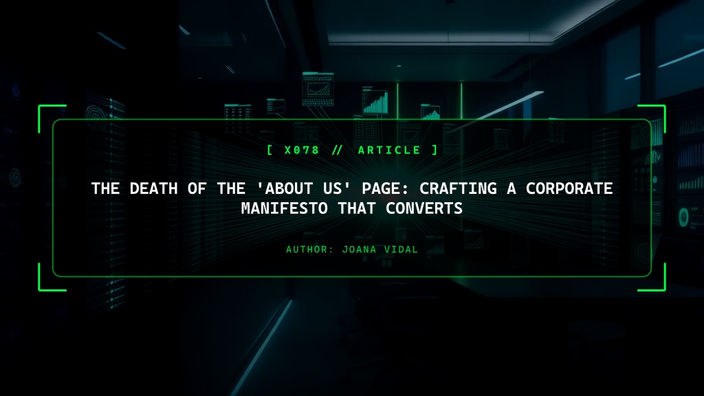 The Death of the 'About Us' Page: Crafting a Corporate Manifesto That Converts