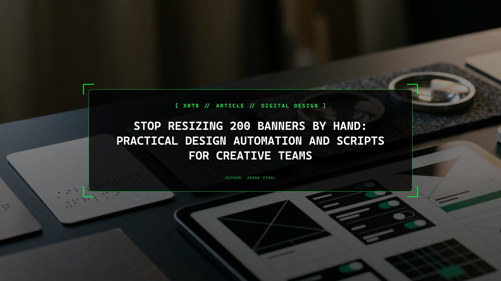 Stop Resizing 200 Banners by Hand: Practical Design Automation and Scripts for Creative Teams
