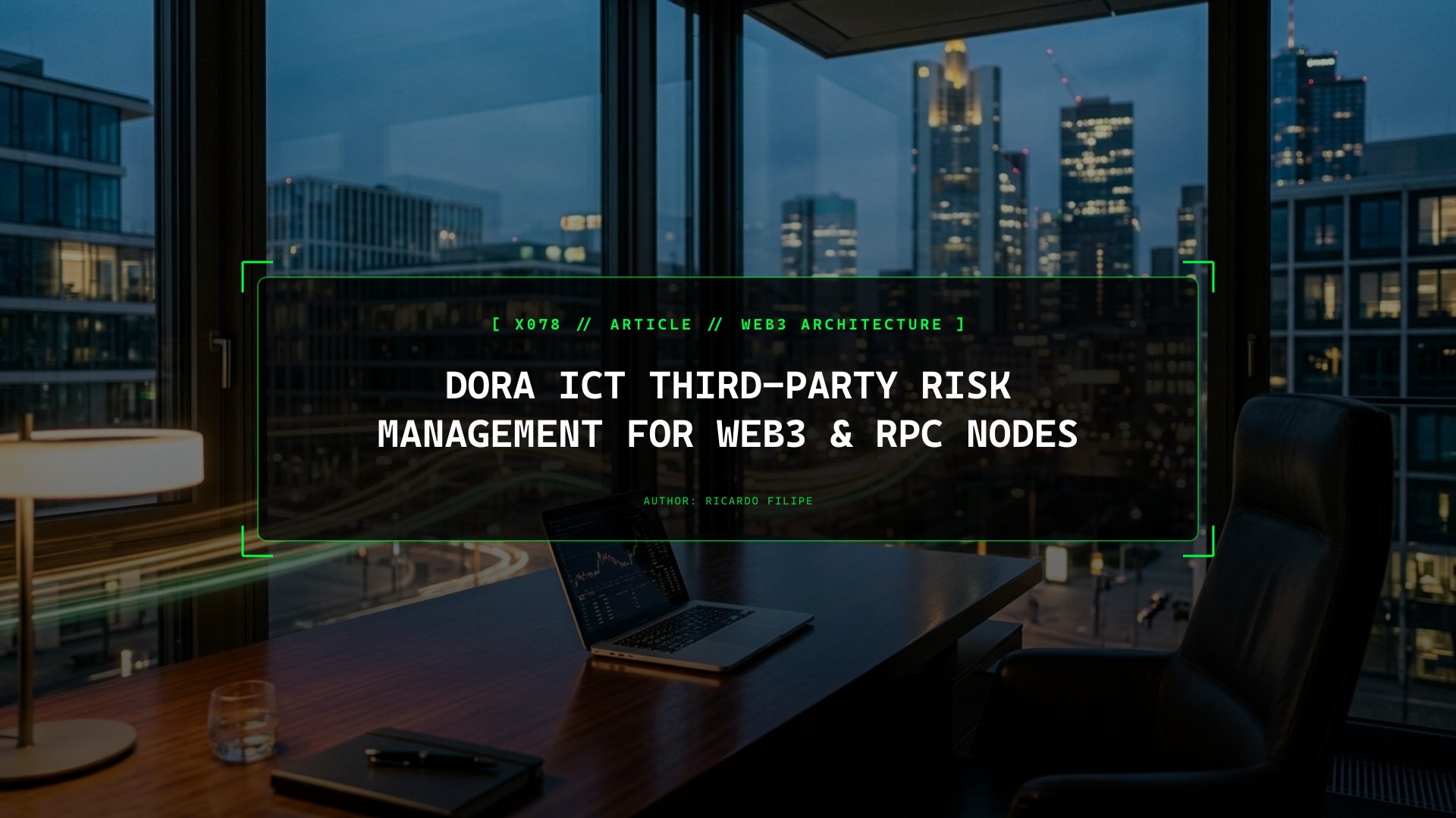 DORA ICT Third-Party Risk Management for Web3 & RPC Nodes