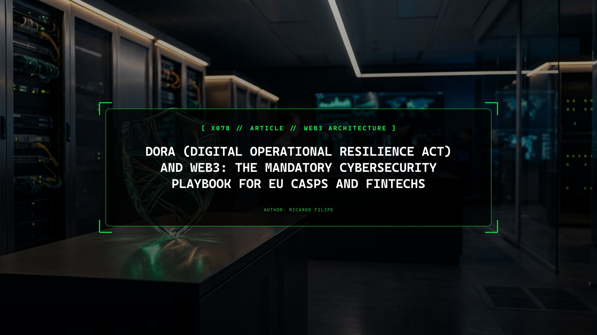 DORA (Digital Operational Resilience Act) and Web3: The Mandatory Cybersecurity Playbook for EU CASPs and Fintechs
