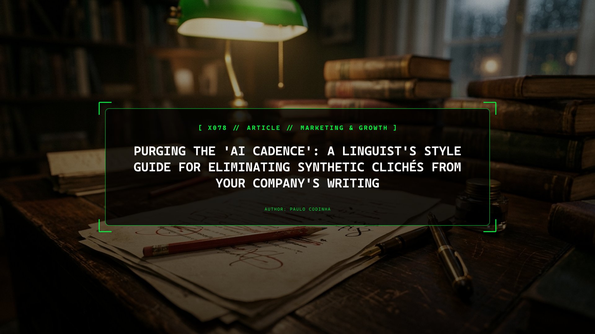 Purging the 'AI Cadence': A Linguist's Style Guide for Eliminating Synthetic Clichés From Your Company's Writing