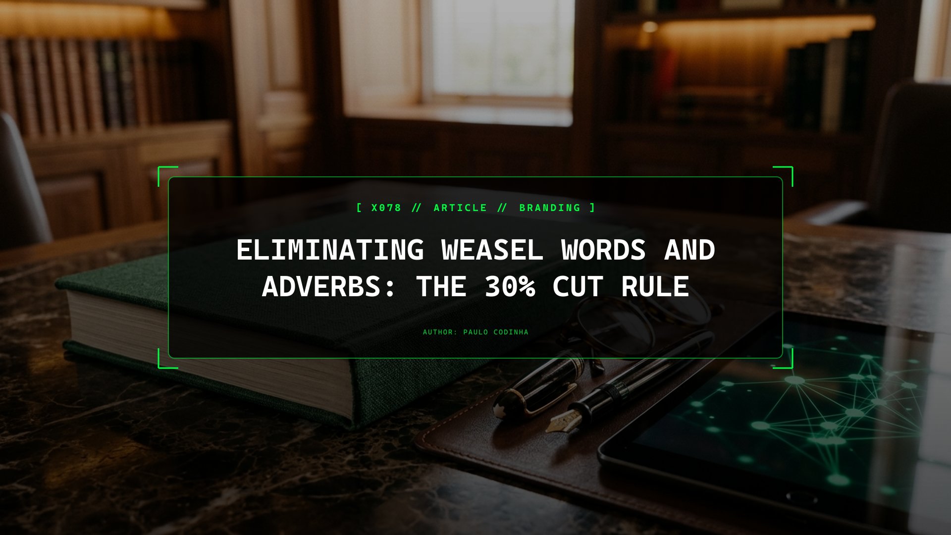 The 30% Cut Rule: A Visual Editing Checklist for Stripping Corporate Fluff