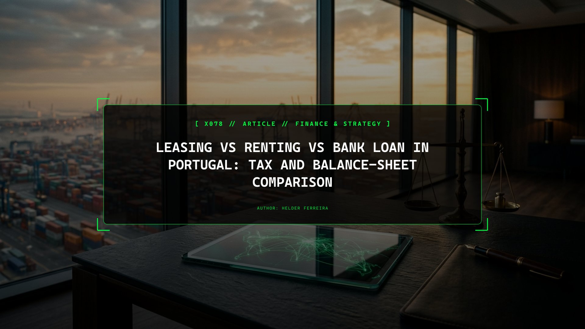 Leasing vs. Renting vs. Bank Purchase: The Executive Guide to Asset Financing in Portugal