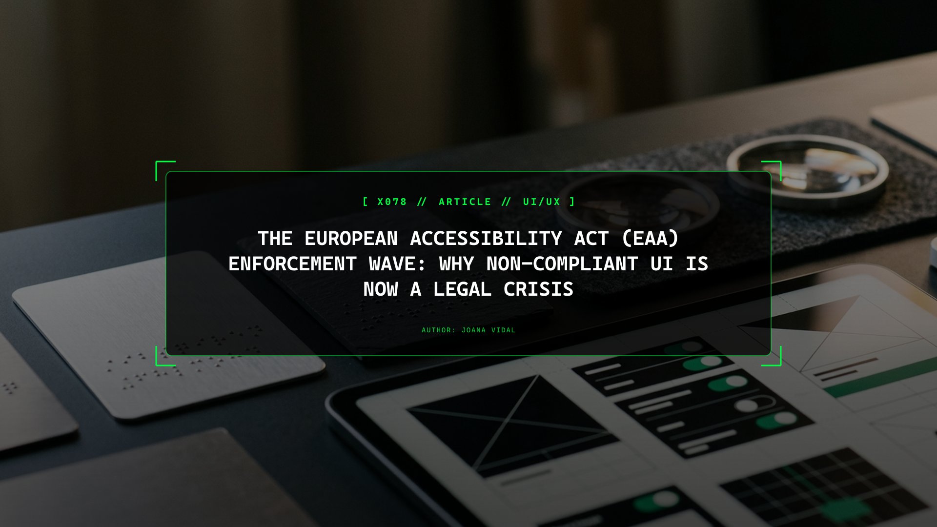 The European Accessibility Act (EAA) Enforcement Wave: Why Non-Compliant UI Is Now a Legal Crisis