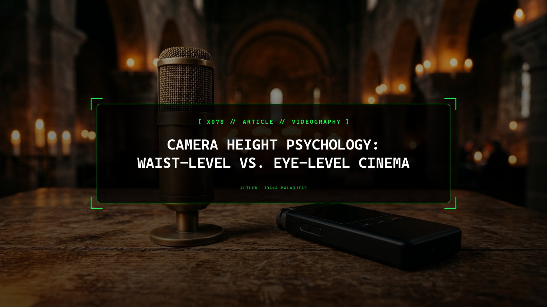 Camera Height Psychology: Waist-Level vs. Eye-Level Cinema