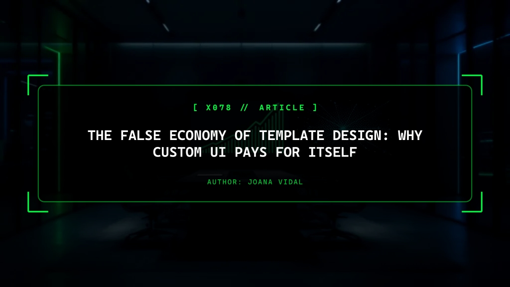 The False Economy of Template Design: Why Custom UI Pays for Itself in 6 Months