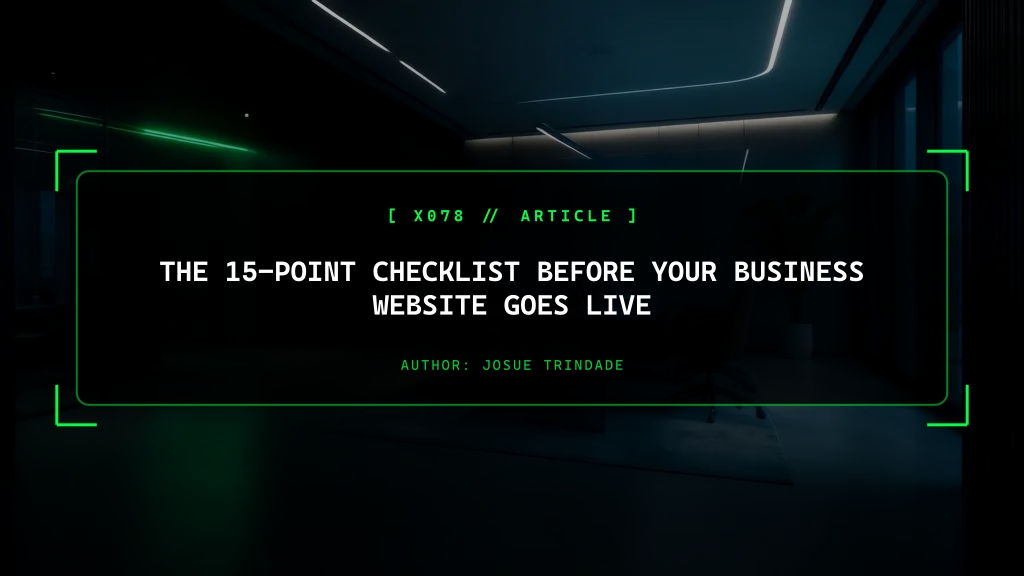 The 15-Point Checklist Before Your Business Website Goes Live