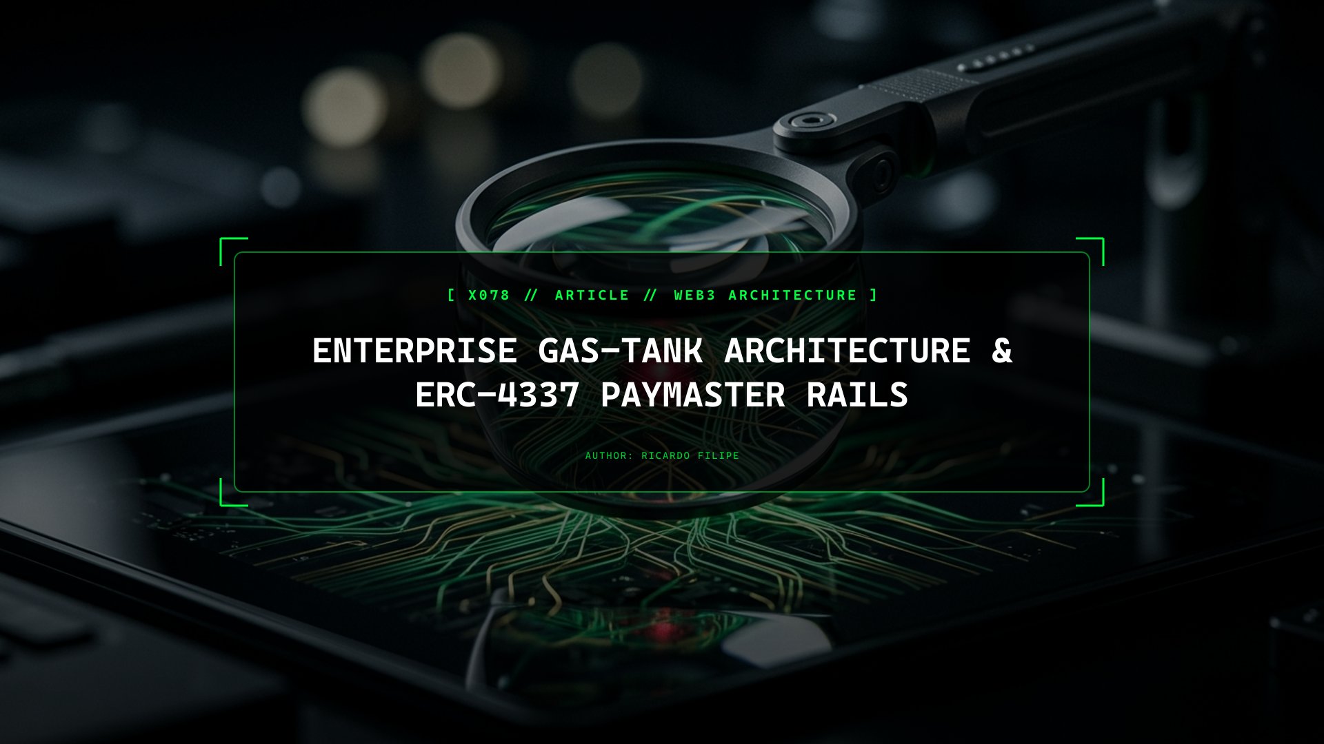 Enterprise Gas-Tank Architecture & ERC-4337 Paymaster Rails