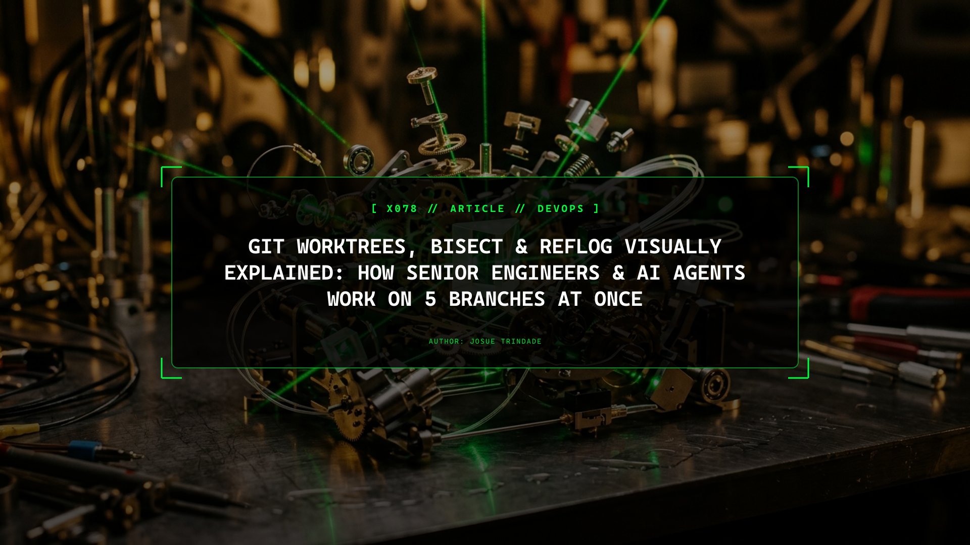 Git Worktrees, Bisect & Reflog Visually Explained: How Senior Engineers & AI Agents Work on 5 Branches at Once