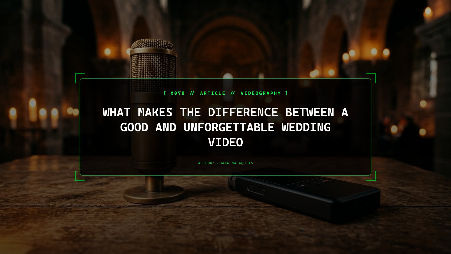 What Makes the Difference Between a Good and Unforgettable Wedding Video