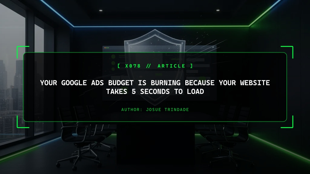 Your Google Ads Budget Is Burning Because Your Website Takes 5 Seconds to Load