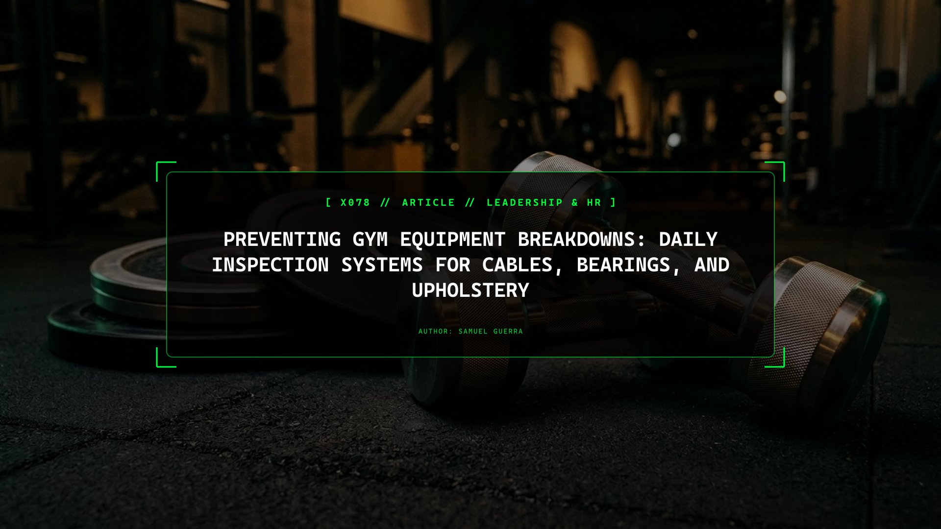 Preventing Gym Equipment Breakdowns: Daily Inspection Systems for Cables, Bearings, and Upholstery