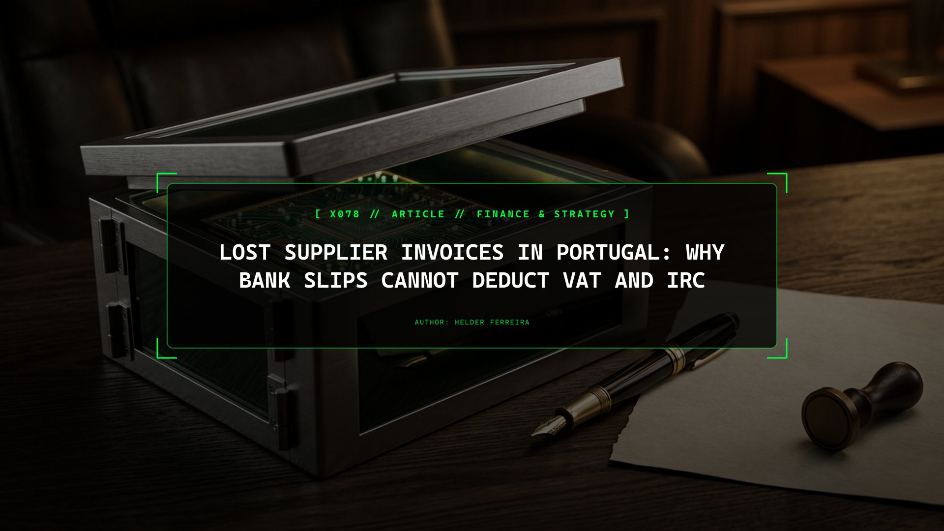 Paid Without an Invoice? Why a Bank Slip Cannot Deduct Taxes in Portugal