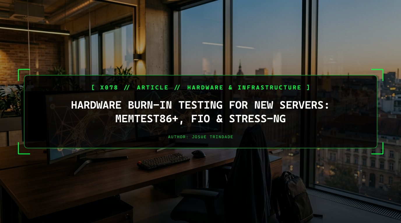 Never Put a New Server or Workstation Into Production Without a 48-Hour Burn-In Test: MemTest86+, fio & Thermal Throttling