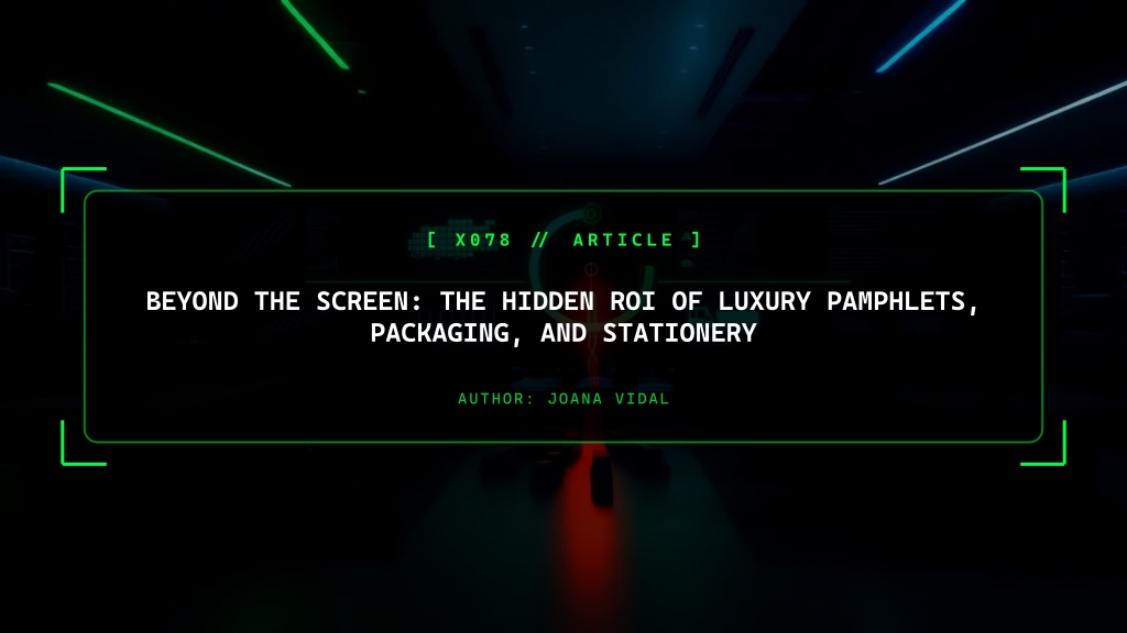 Beyond the Screen: The Brutal Mathematics of Luxury Packaging and Consumables