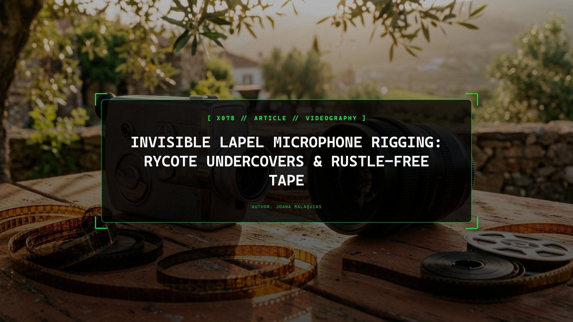 Invisible Lapel Microphone Rigging: Rycote Undercovers & Rustle-Free Tape