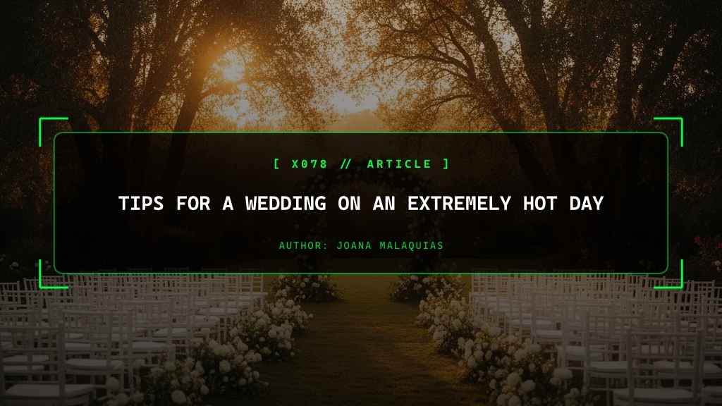 Tips for a Wedding on an Extremely Hot Day