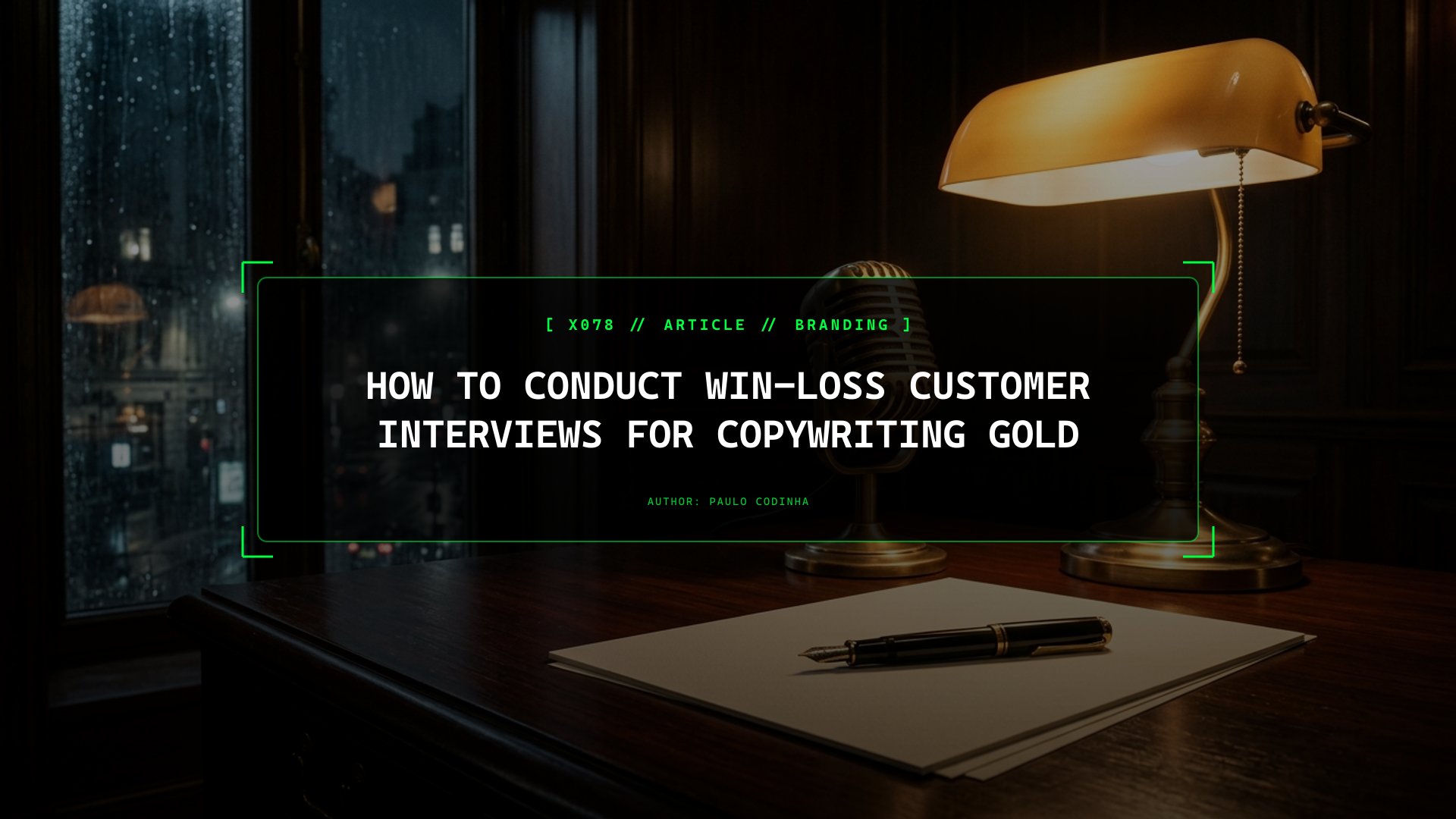 Your Best Copy Is Written by Your Customers' Mouths: Recording Exact Buyer Phrases During Win/Loss Interviews