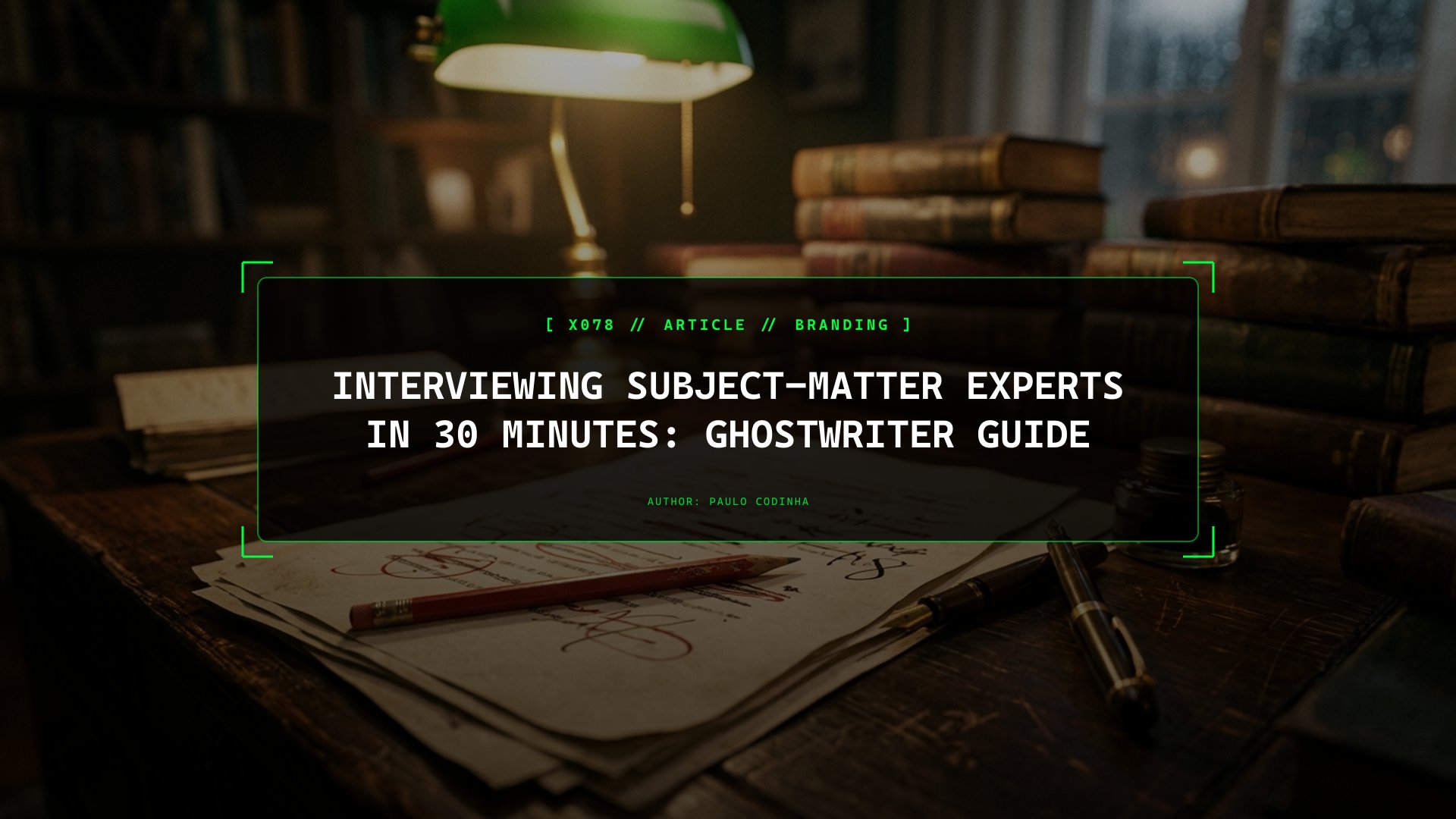 Extracting Gold From Busy Engineers and Doctors: The 7-Question Interview Protocol for Ghostwriters & Marketers