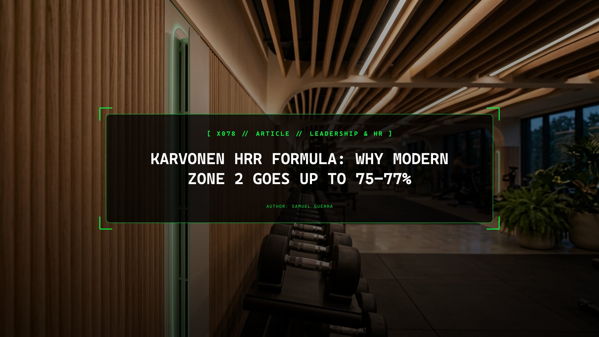 Karvonen Heart Rate Reserve (HRR) Math and Why Modern Zone 2 Reaches 75–77%